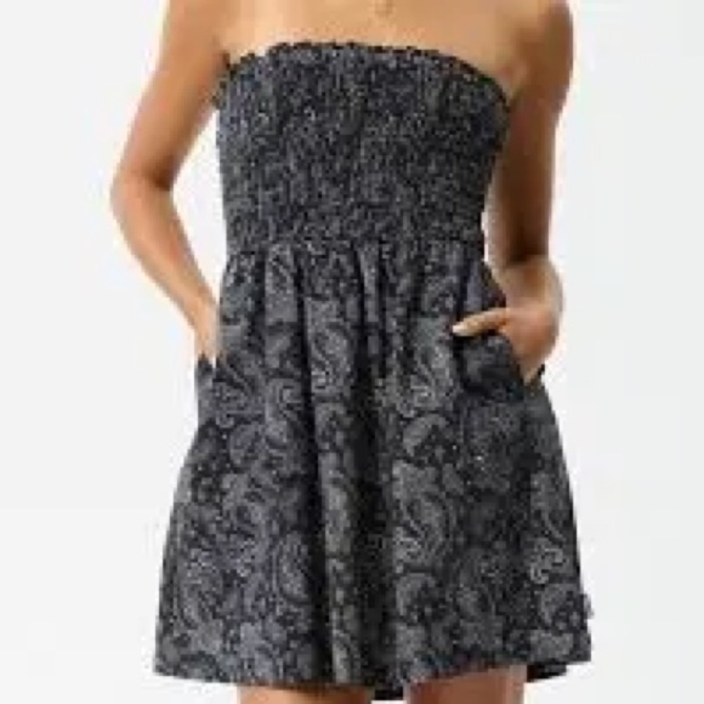 Afends Black Strapless Dress - Picture 2 of 5